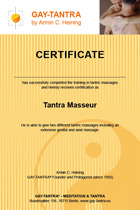 Certificate for Masseur Training
